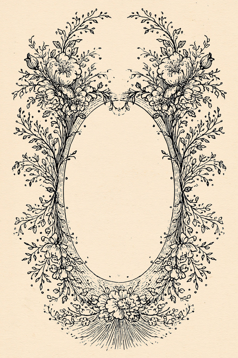 Classic Oval Monogram Frame Archival from Classic Frames & Borders Book 6, a digital embroidery design reference for machine embroidery designs, embroidery patterns and border and edge embroidery.