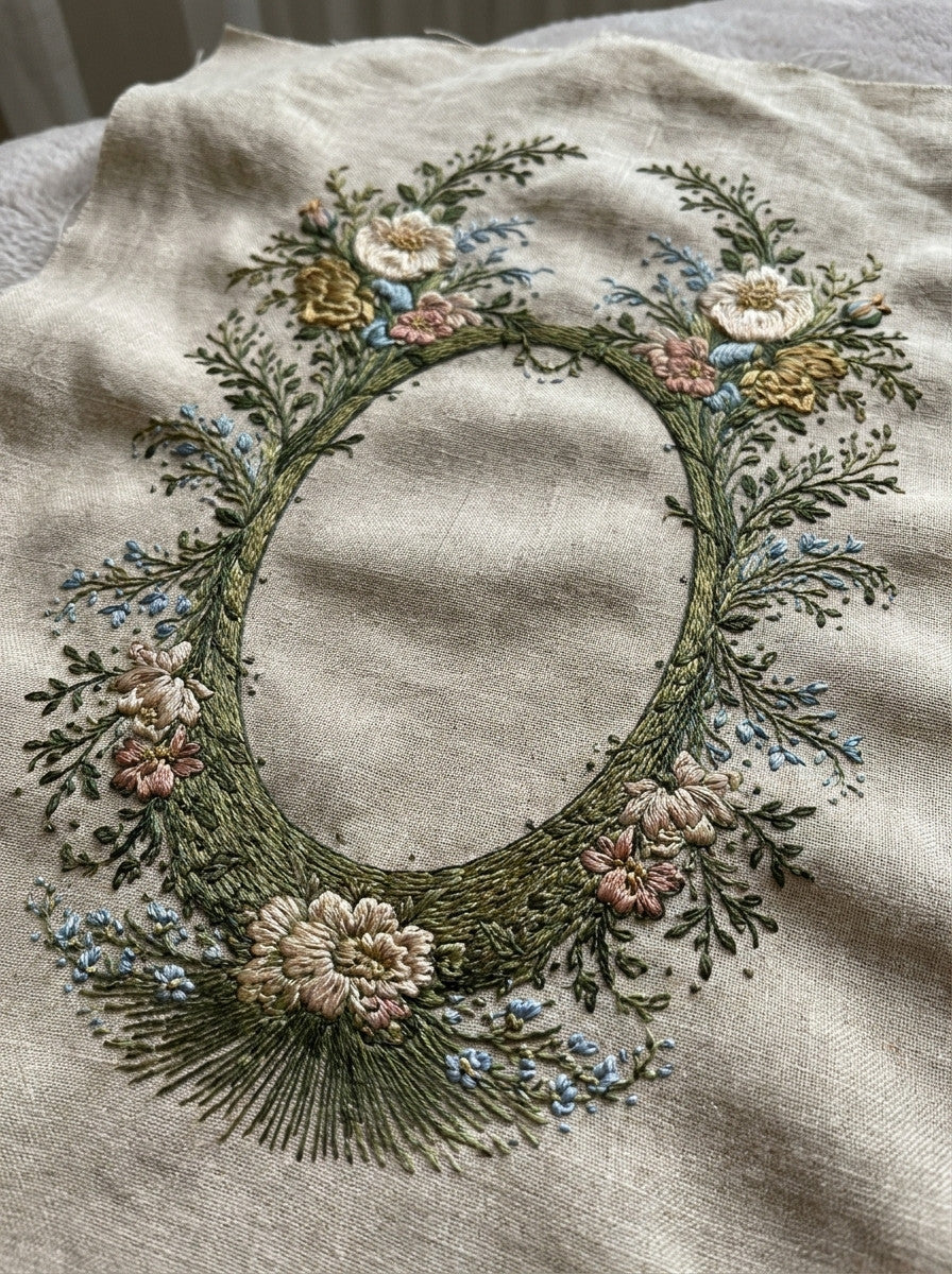 Classic Oval Monogram Frame Archival from Classic Frames & Borders Book 6, a digital embroidery design reference for machine embroidery designs, embroidery patterns and border and edge embroidery.