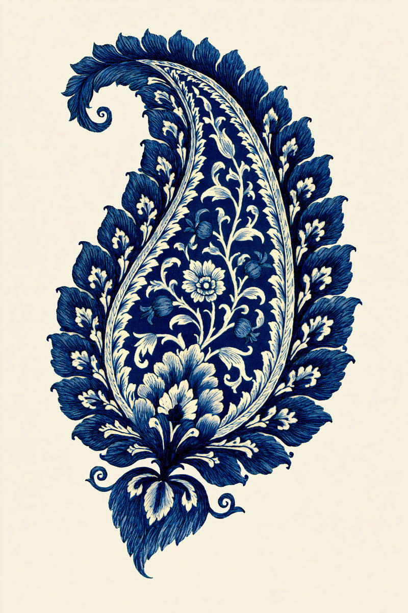 Classic Paisley Boteh Motif Mughal from Mughal, Persian & Oriental Embroidery Book 4, a digital embroidery design reference for machine embroidery designs, embroidery patterns and embroidery design reference.