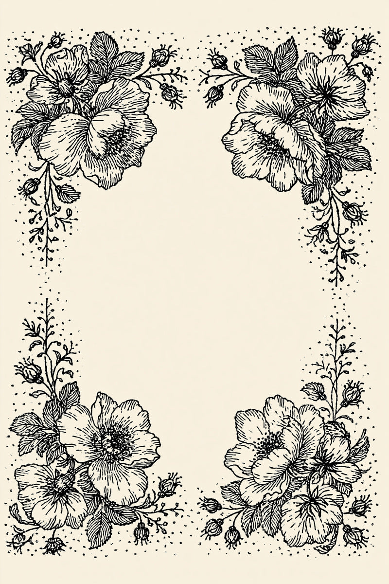 Classic Pillow Frame Border Archival from Classic Frames & Borders Book 8, a digital embroidery design reference for machine embroidery designs, embroidery patterns and border and edge embroidery.