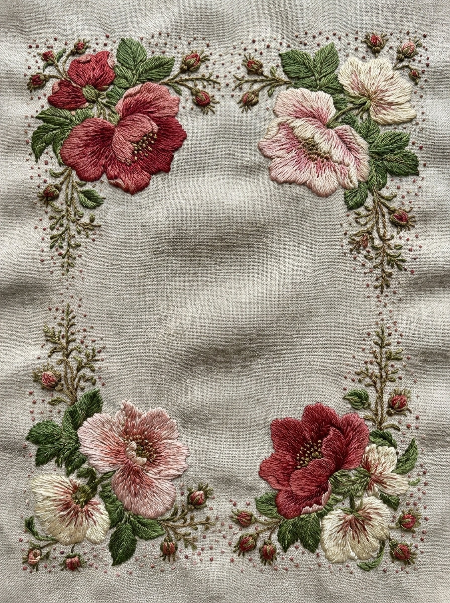 Classic Pillow Frame Border Archival from Classic Frames & Borders Book 8, a digital embroidery design reference for machine embroidery designs, embroidery patterns and border and edge embroidery.