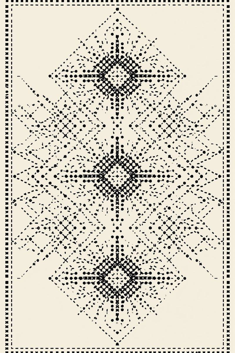 Original drawing of three counted diamond star medallions, from Colbert Embroidery Studies Book 2.