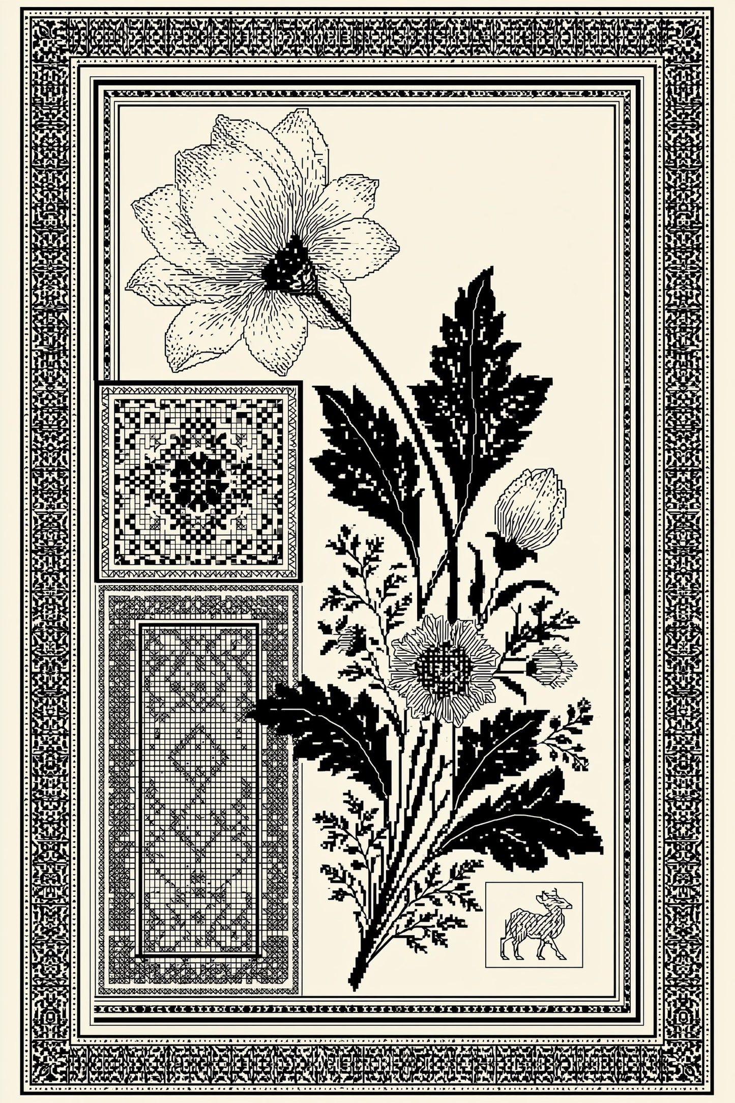 Digital PDF embroidery design bundle cover preview for Sacred, Renaissance & Eastern Ornament Bundle 2, featuring curated embroidery patterns, motif library references and… - preview 21