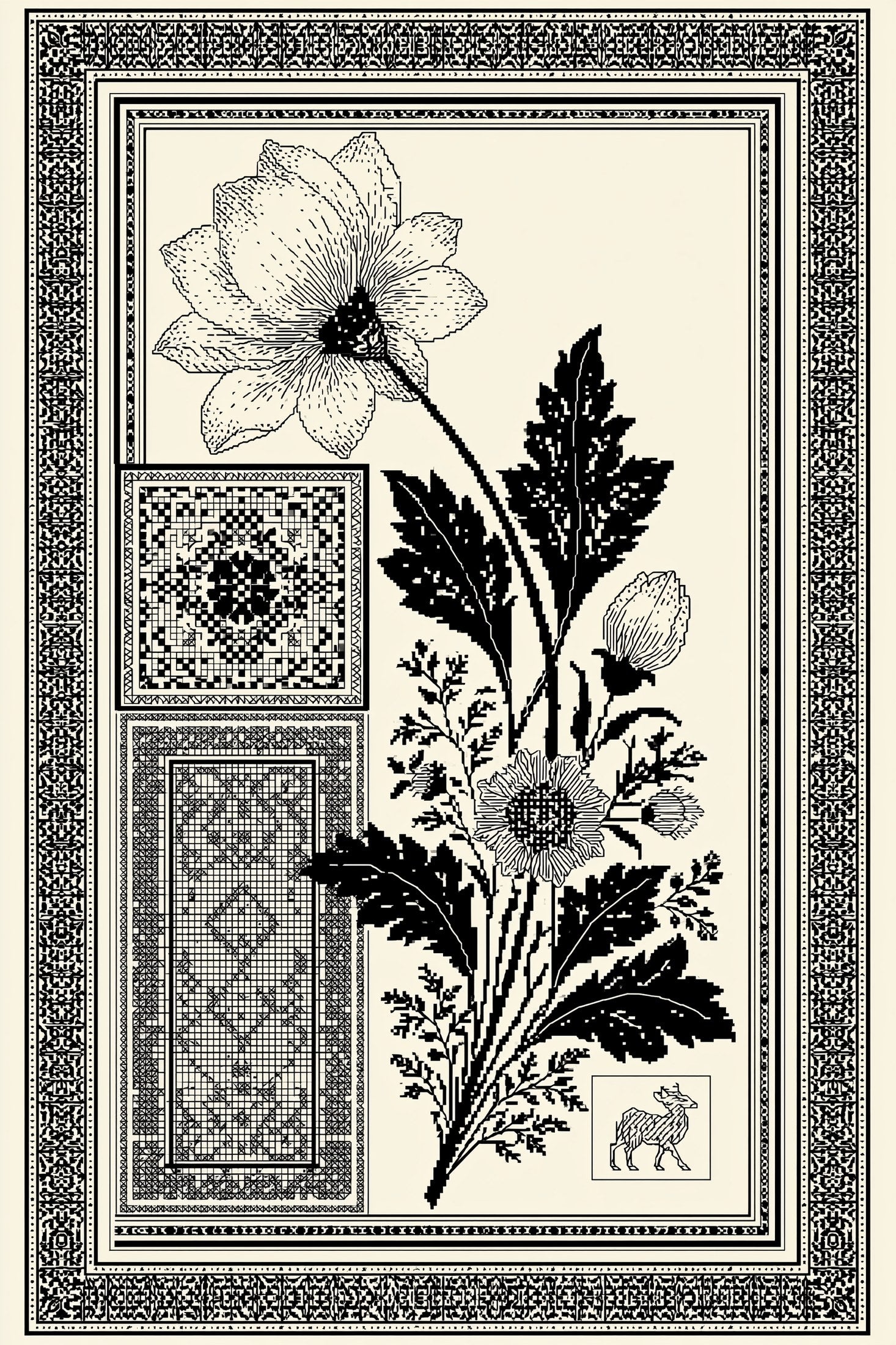 Digital PDF embroidery design bundle cover preview for Sacred, Renaissance & Eastern Ornament Bundle 2, featuring curated embroidery patterns, motif library references and… - preview 21