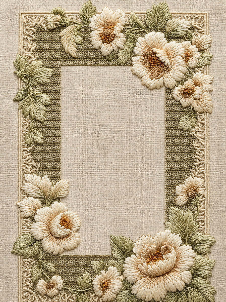 Colbert Rectangular Frame from Colbert Embroidery Studies Book 2, a digital embroidery design reference for machine embroidery designs, embroidery patterns and frames and monogram spaces.