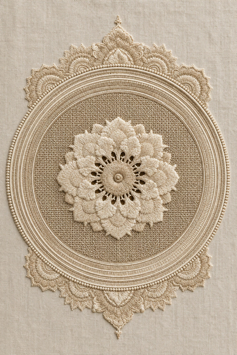 Colbert Round Medallion from Colbert Embroidery Studies Book 3, a digital embroidery design reference for machine embroidery designs, embroidery patterns and embroidery design reference.