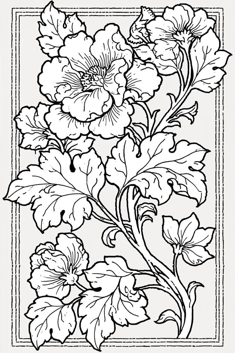 Colbert Vine Border 02 from Colbert Embroidery Studies Book 2, a digital embroidery design reference for machine embroidery designs, embroidery patterns and border and edge embroidery.