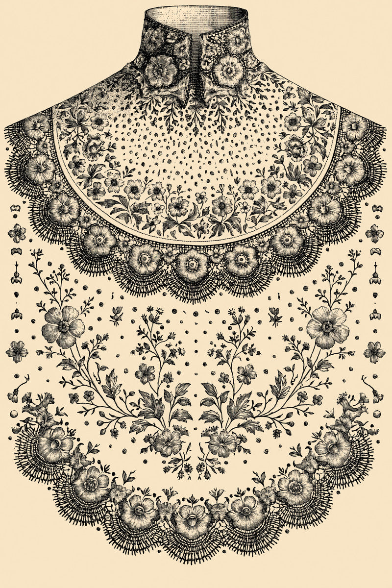 Collar Cuff And Sleeve Library from Necklines & Collars Embroidery Book 2, a digital embroidery design reference for machine embroidery designs, embroidery patterns and garment placement ideas.