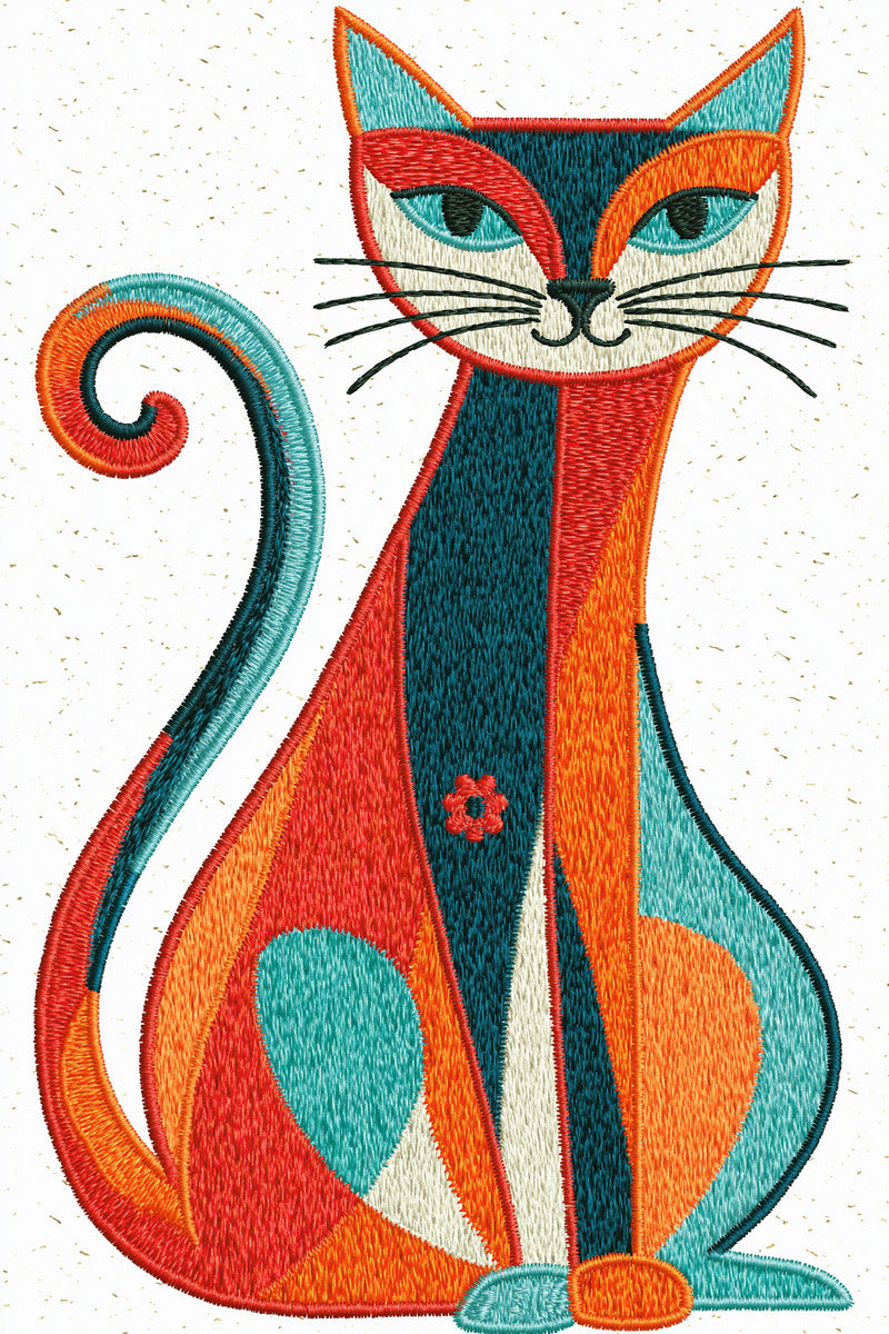 Color Pop Cat Patch Color from Color Pop Patches & Playful Motifs Book 5, a digital embroidery design reference for machine embroidery designs, embroidery patterns and embroidery design reference.