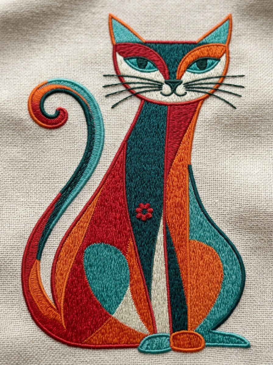 Color Pop Cat Patch Color from Color Pop Patches & Playful Motifs Book 5, a digital embroidery design reference for machine embroidery designs, embroidery patterns and embroidery design reference.