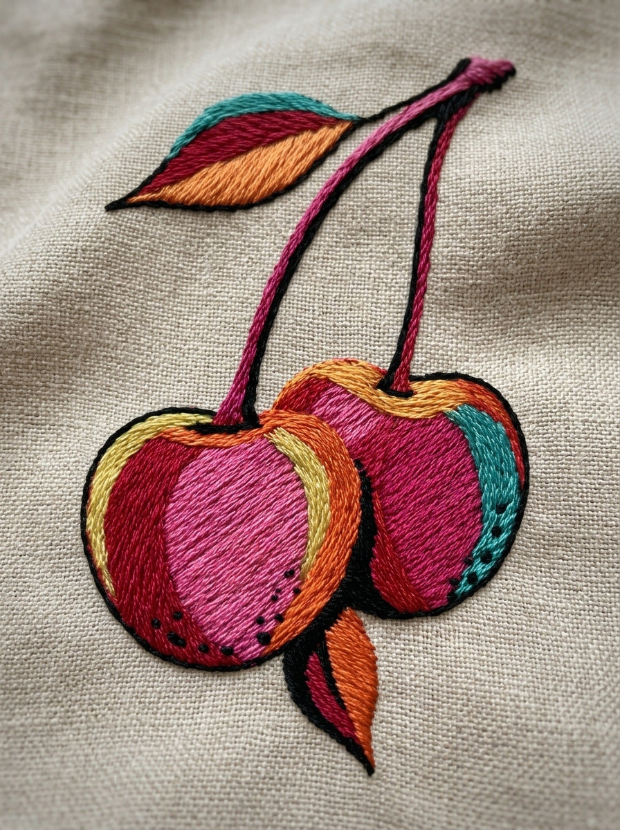 Color Pop Cherry Patch Color from Color Pop Patches & Playful Motifs Book 5, a digital embroidery design reference for machine embroidery designs, embroidery patterns and embroidery design reference.