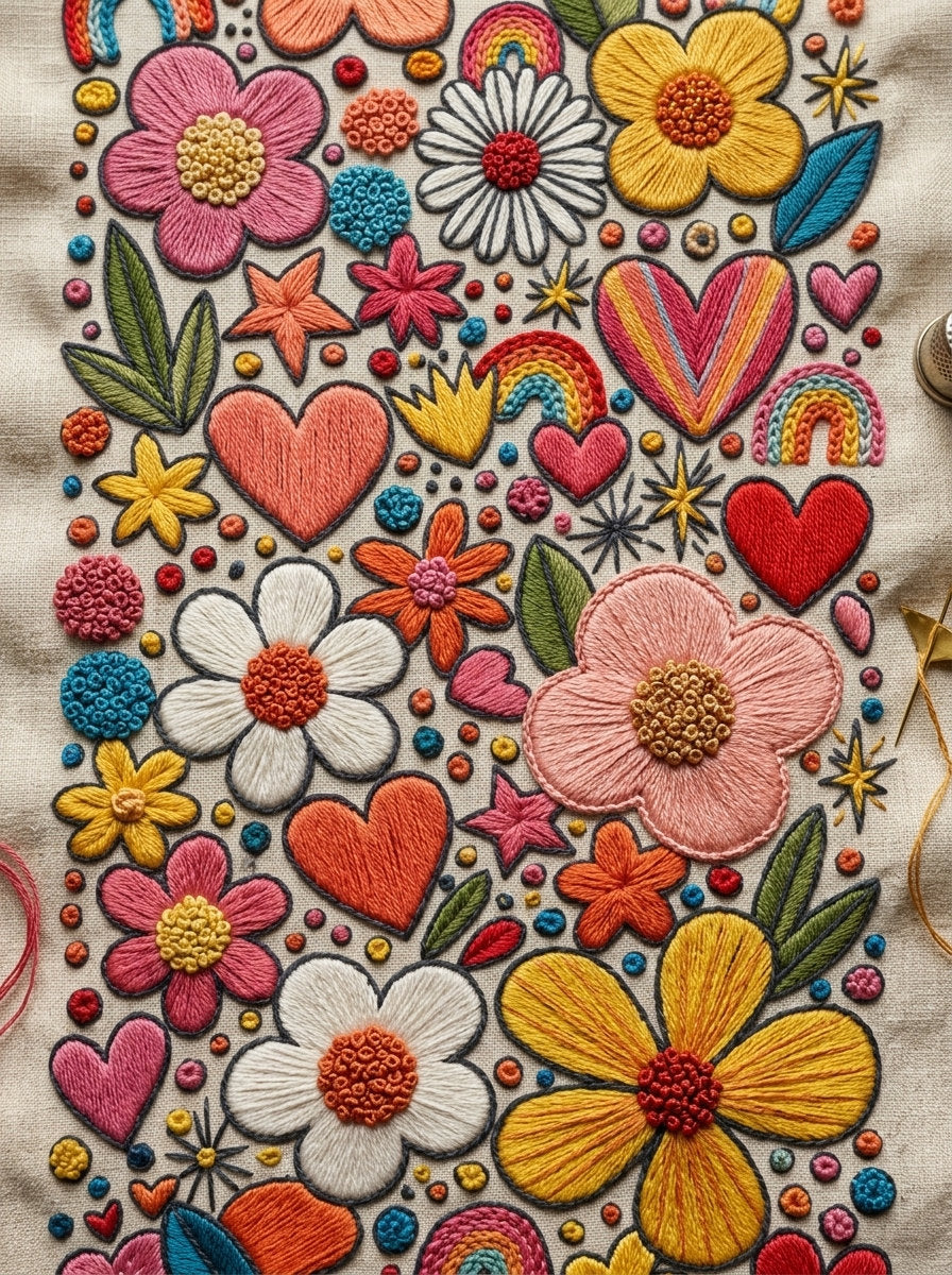 Color Pop Filler Motif Plate from Color Pop Patches & Playful Motifs Book 6, a digital embroidery design reference for machine embroidery designs, embroidery patterns and embroidery design reference.