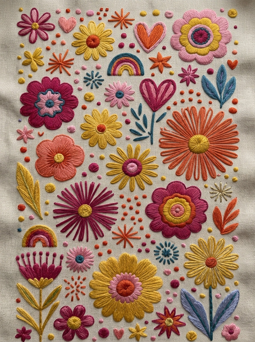 Color Pop Filler Motif Plate from Color Pop Patches & Playful Motifs Book 3, a digital embroidery design reference for machine embroidery designs, embroidery patterns and embroidery design reference.