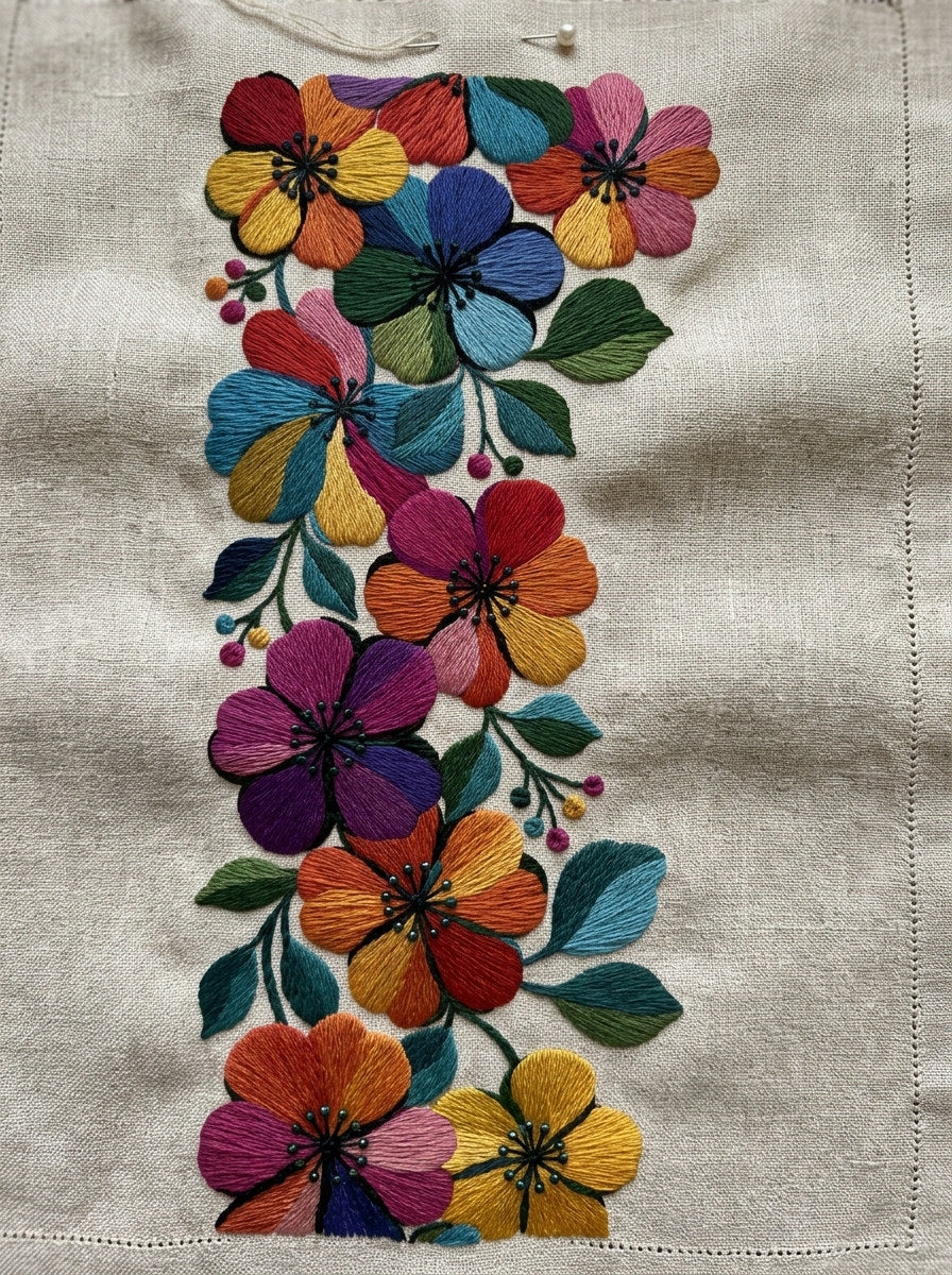 Color Pop Floral Vine Patch 02 from Color Pop Patches & Playful Motifs Book 4, a digital embroidery design reference for machine embroidery designs, embroidery patterns and botanical and floral embroidery.