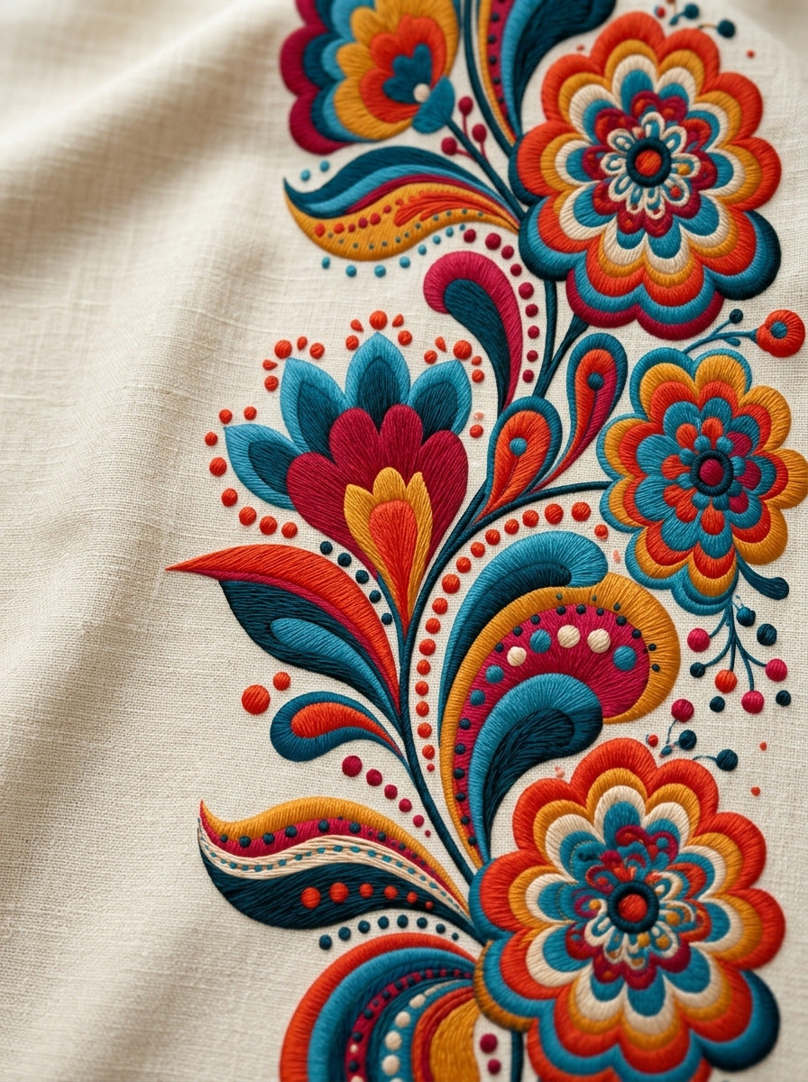 Color Pop Floral Vine Patch from Color Pop Patches & Playful Motifs Book 4, a digital embroidery design reference for machine embroidery designs, embroidery patterns and botanical and floral embroidery.