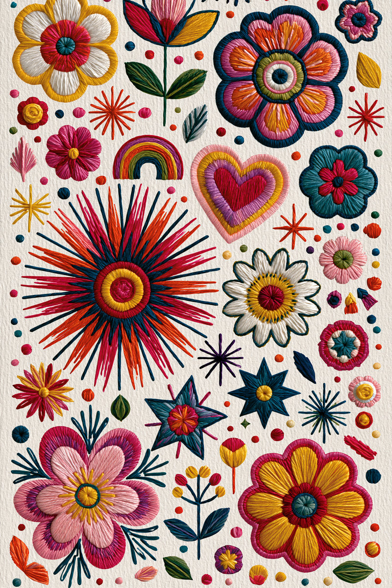 Color Pop Mini Motif Library from Color Pop Patches & Playful Motifs Book 6, a digital embroidery design reference for machine embroidery designs, embroidery patterns and small motif and accent designs.