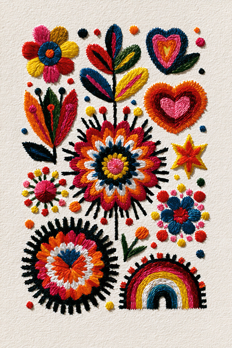 Color Pop Mini Motif Set from Color Pop Patches & Playful Motifs Book 2, a digital embroidery design reference for machine embroidery designs, embroidery patterns and small motif and accent designs.