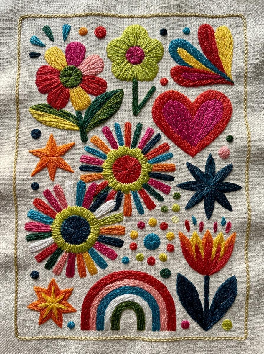 Color Pop Mini Motif Set from Color Pop Patches & Playful Motifs Book 1, a digital embroidery design reference for machine embroidery designs, embroidery patterns and small motif and accent designs.