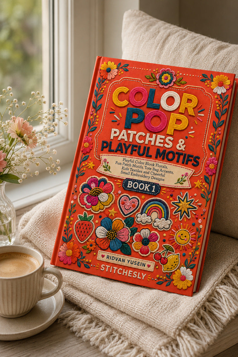 Color Pop Patches And Playful Motifs 1 Book 02 from Color Pop Patches & Playful Motifs Book 1, a digital embroidery design reference for machine embroidery designs, embroidery patterns and embroidery design reference.