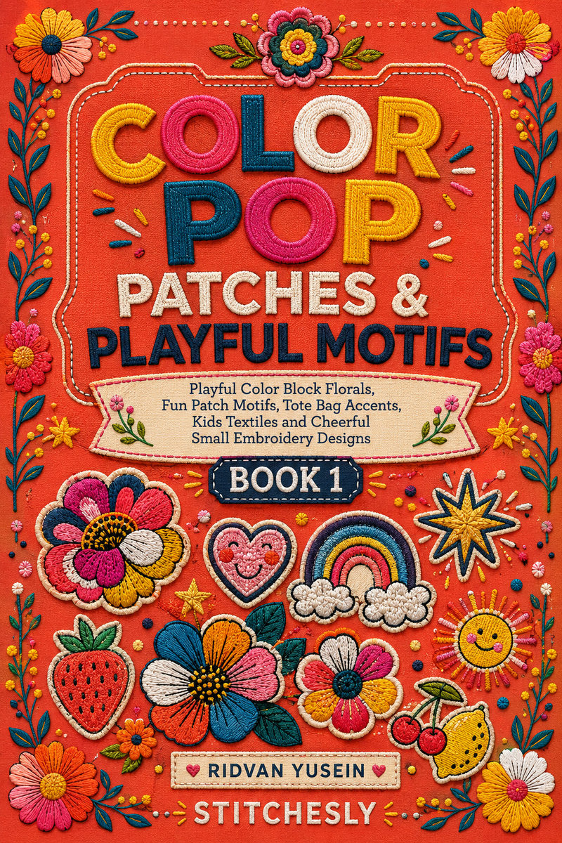 Color Pop Patches And Playful Motifs 1 Book 03 from Color Pop Patches & Playful Motifs Book 1, a digital embroidery design reference for machine embroidery designs, embroidery patterns and embroidery design reference.