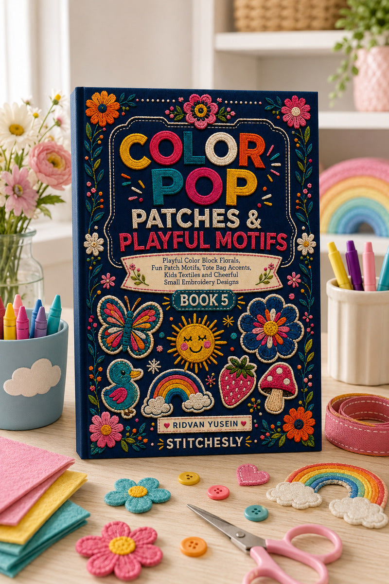 Color Pop Patches And Playful Motifs 5 Book 02 from Color Pop Patches & Playful Motifs Book 5, a digital embroidery design reference for machine embroidery designs, embroidery patterns and embroidery design reference.