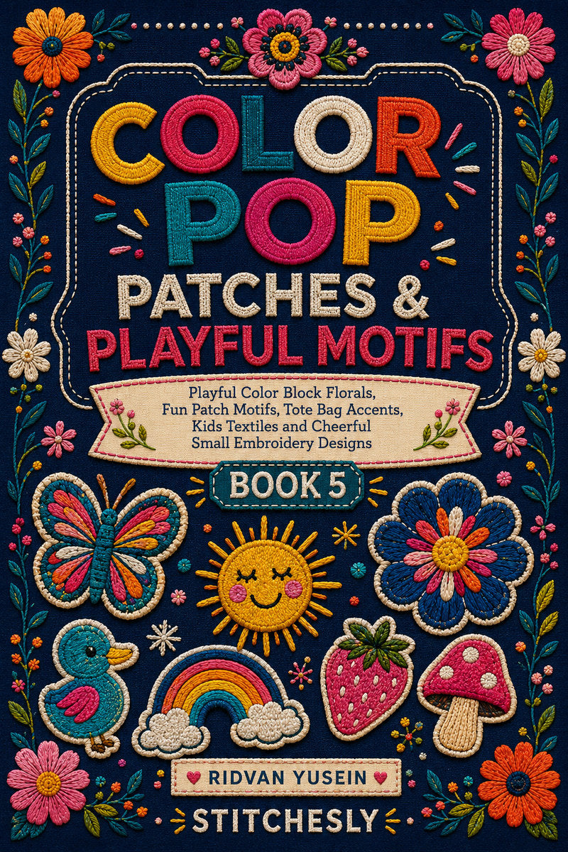 Color Pop Patches And Playful Motifs 5 Book 03 from Color Pop Patches & Playful Motifs Book 5, a digital embroidery design reference for machine embroidery designs, embroidery patterns and embroidery design reference.