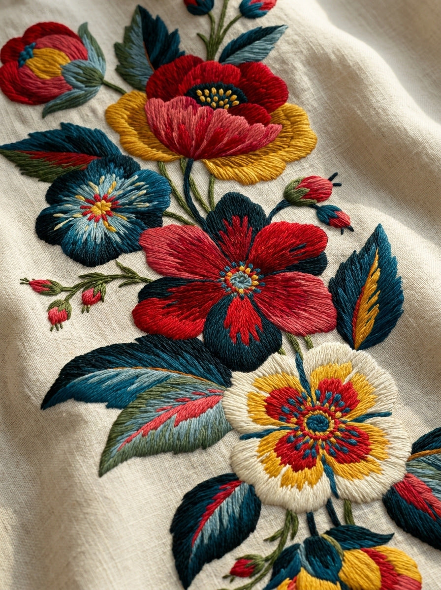 Colorwork Shirt Front Vertical Panel from Modern Colorwork Embroidery Book 4, a digital embroidery design reference for machine embroidery designs, embroidery patterns and garment placement ideas.
