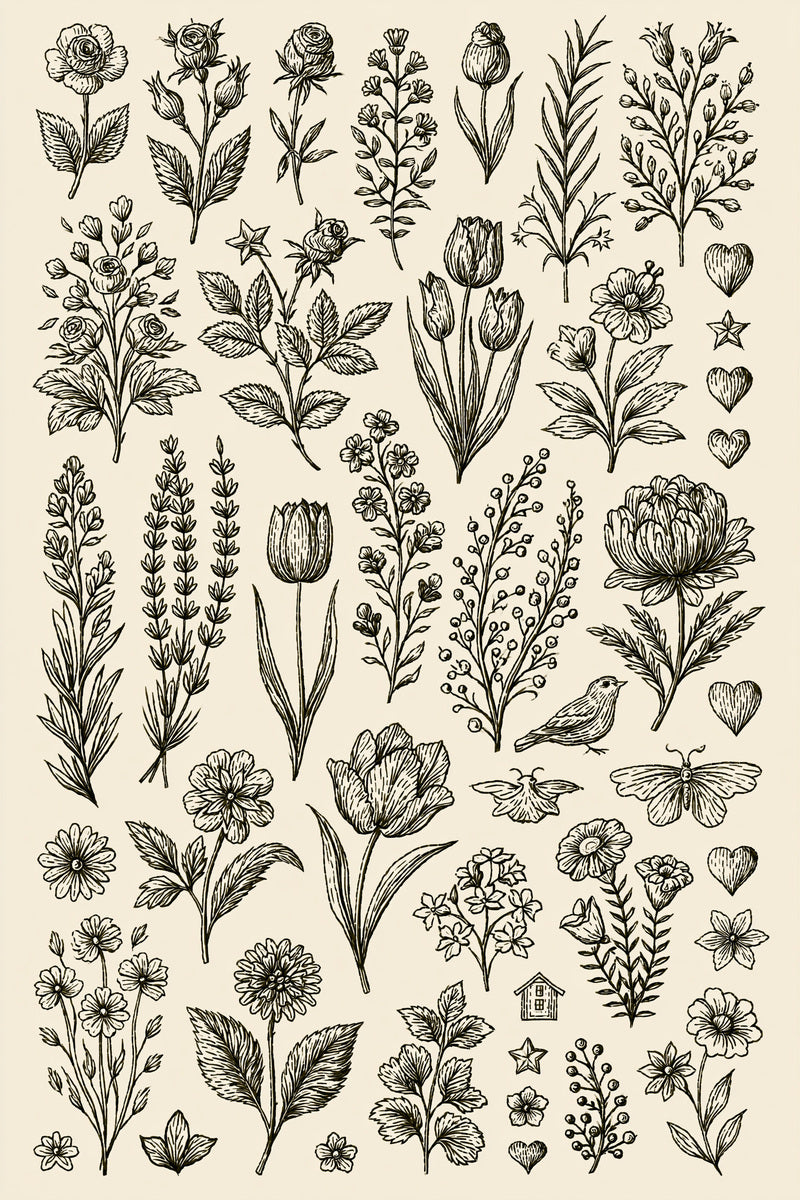 Complete Accent Designs Mini Motif from Accent Designs & Mini Motif Library Book 2, a digital embroidery design reference for machine embroidery designs, embroidery patterns and small motif and accent designs.