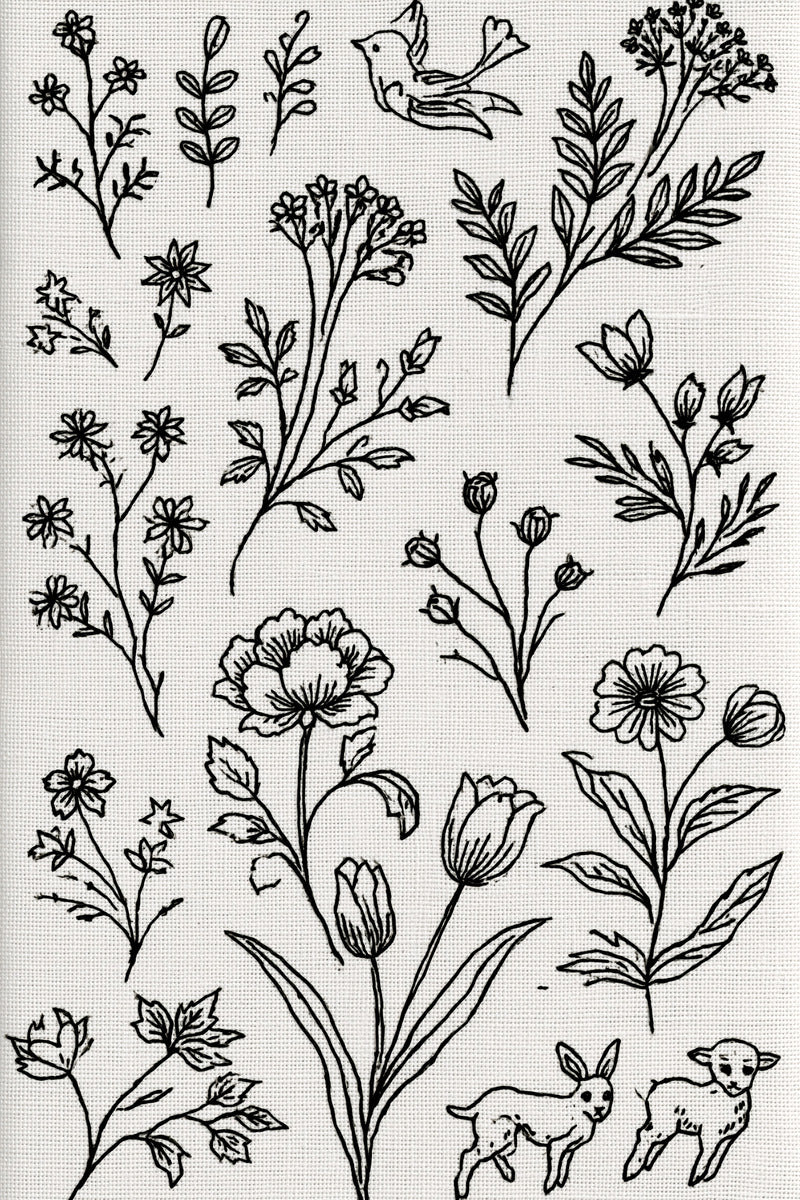 Complete Backstitch Outline Designs Collection from Backstitch & Outline Designs Book 1, a digital embroidery design reference for machine embroidery designs, embroidery patterns and embroidery design reference.