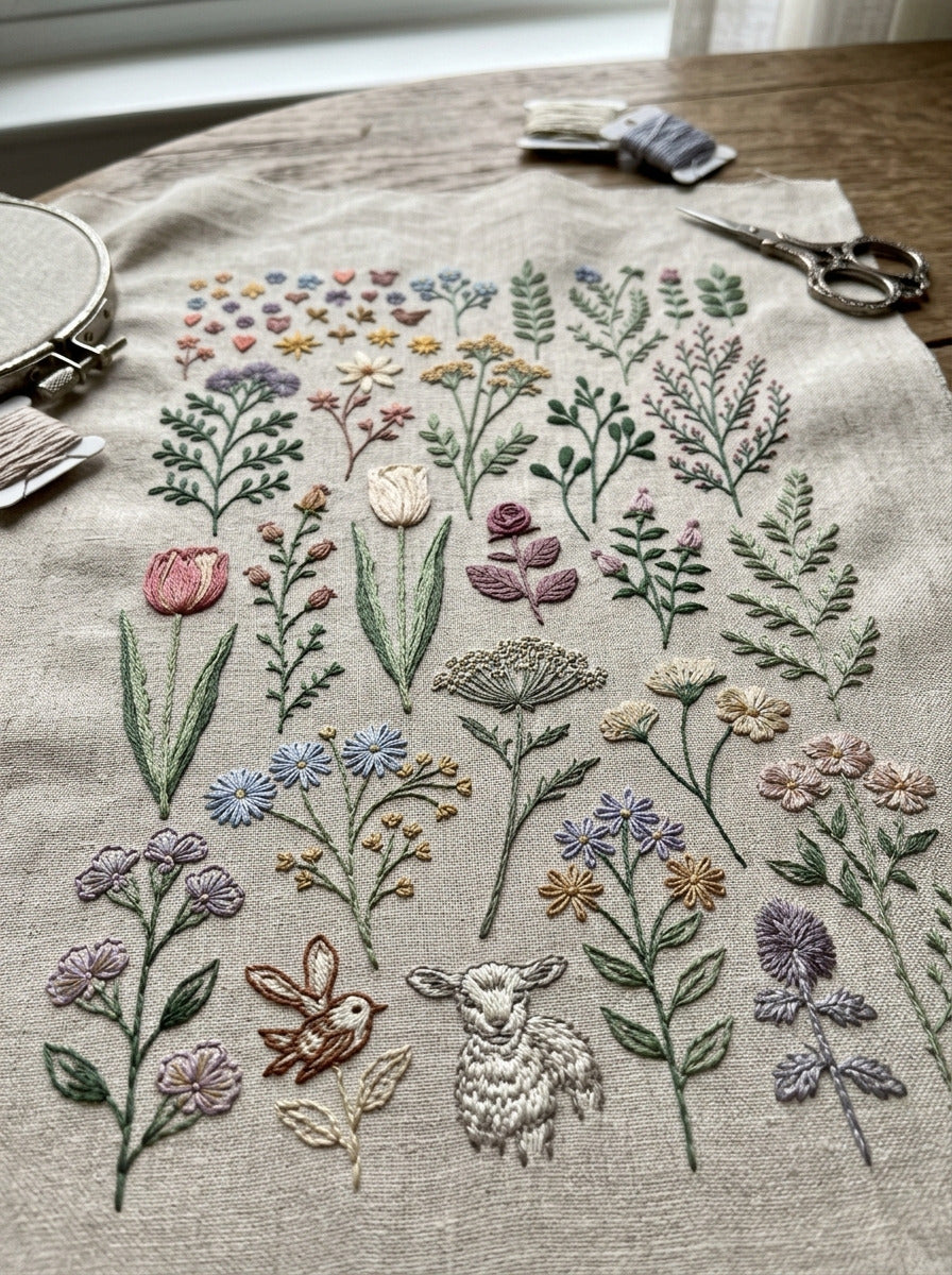 Complete Backstitch Outline Designs Collection from Backstitch & Outline Designs Book 3, a digital embroidery design reference for machine embroidery designs, embroidery patterns and embroidery design reference.