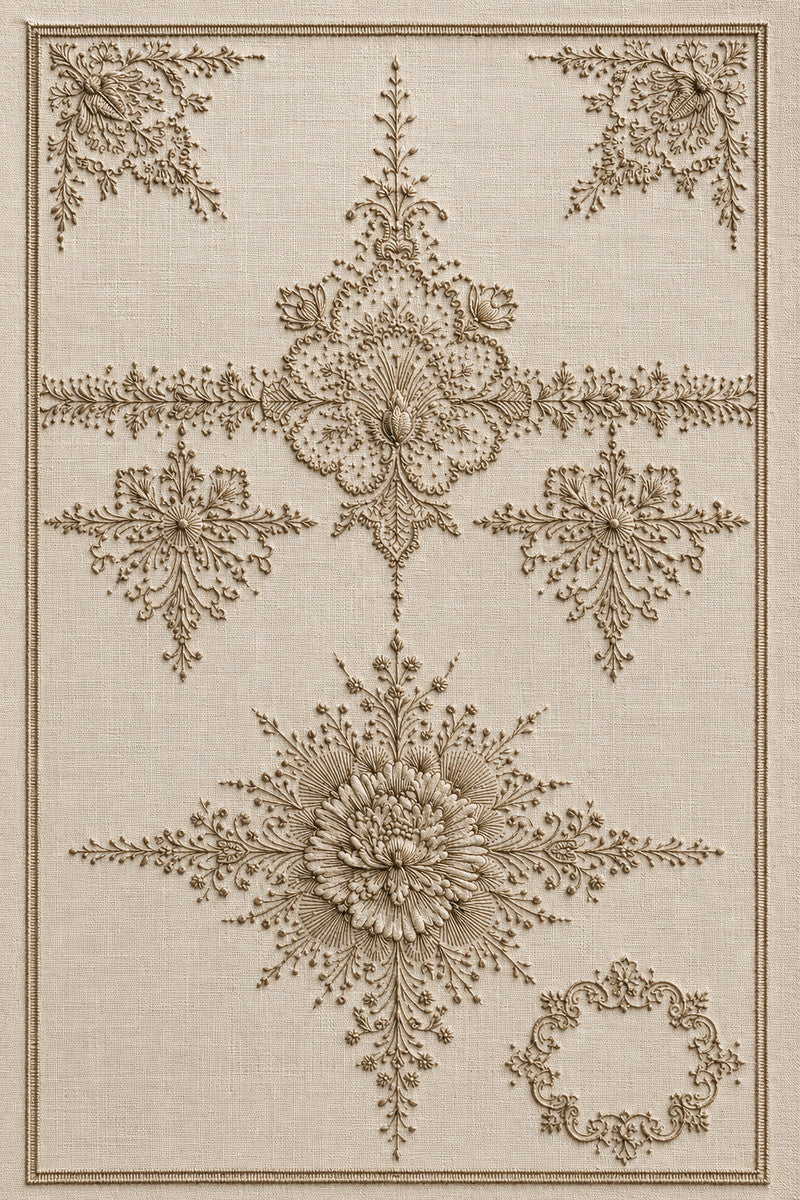 Complete Napkin And Table Linen 02 from Napkins, Table Runners & Kitchen Linens Book 4, a digital embroidery design reference for machine embroidery designs, embroidery patterns and border and edge embroidery.
