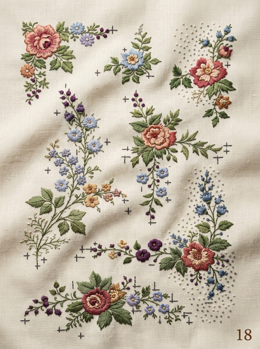 Corner Frames Napkin Corners And 02 from Classic Frames & Borders Book 4, a digital embroidery design reference for machine embroidery designs, embroidery patterns and border and edge embroidery.