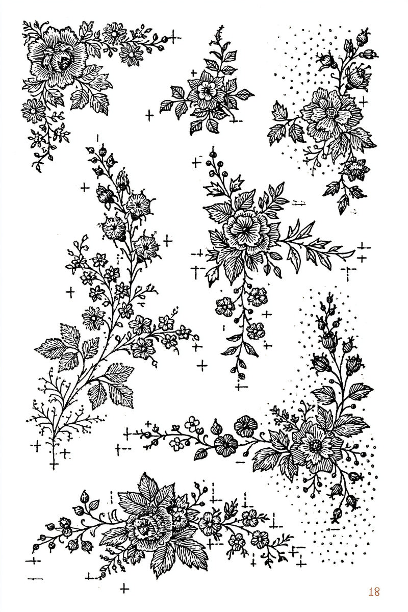 Corner Frames Napkin Corners And from Classic Frames & Borders Book 4, a digital embroidery design reference for machine embroidery designs, embroidery patterns and border and edge embroidery.