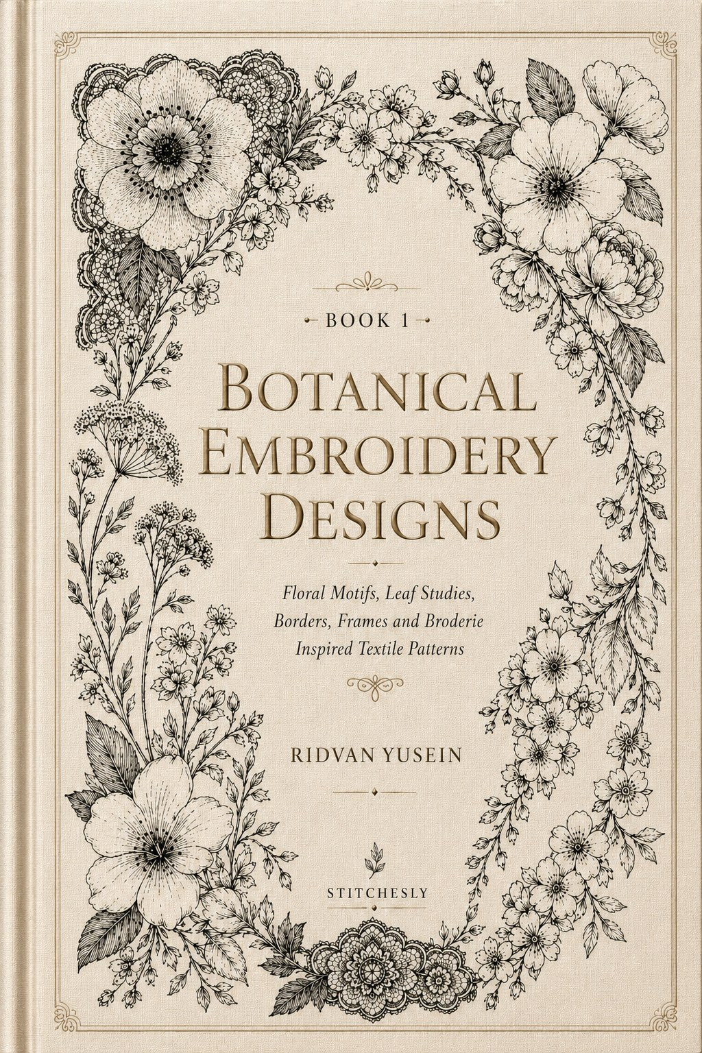 Digital PDF embroidery design bundle cover preview for Botanical Garden Archive Bundle 1, featuring curated embroidery patterns, motif library references and textile design… - preview 8