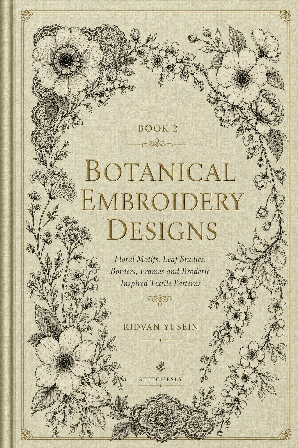 Digital PDF embroidery design bundle cover preview for Botanical Garden Archive Bundle 2, featuring curated embroidery patterns, motif library references and textile design… - preview 8