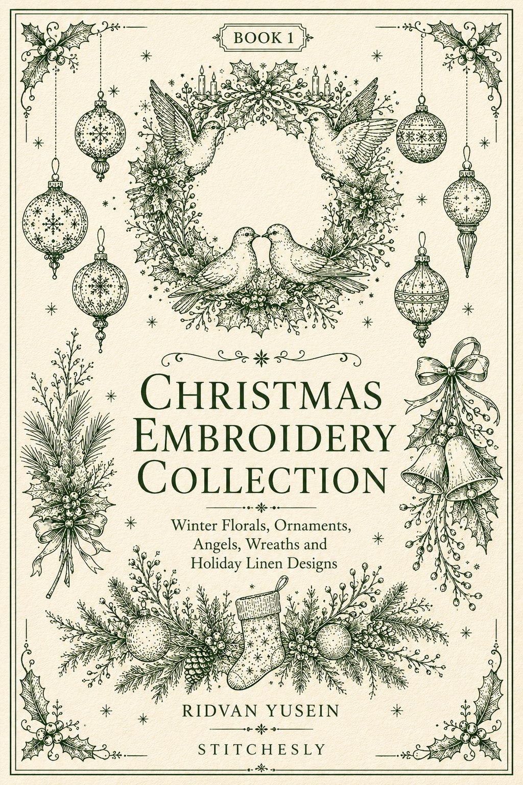 Digital PDF embroidery design bundle cover preview for Seasonal & Sentimental Motifs Bundle 1, featuring curated embroidery patterns, motif library references and textile design… - preview 8