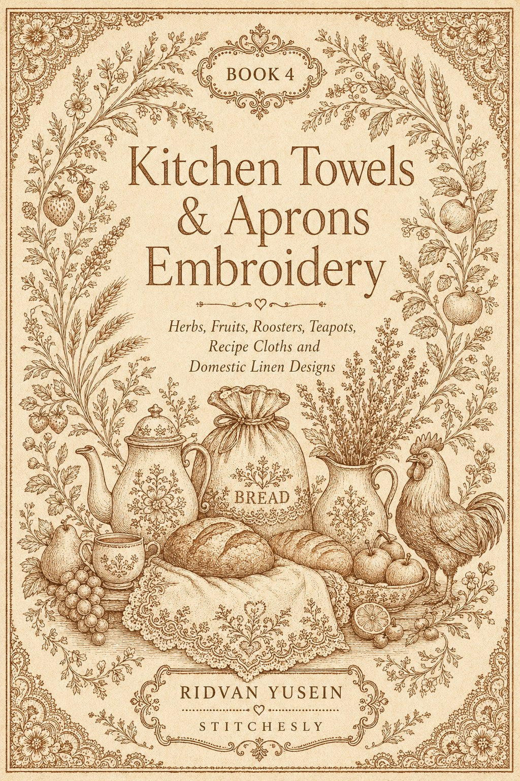 Digital PDF embroidery design bundle cover preview for Garment & Linen Placement Bundle 4, featuring curated embroidery patterns, motif library references and textile design… - preview 7