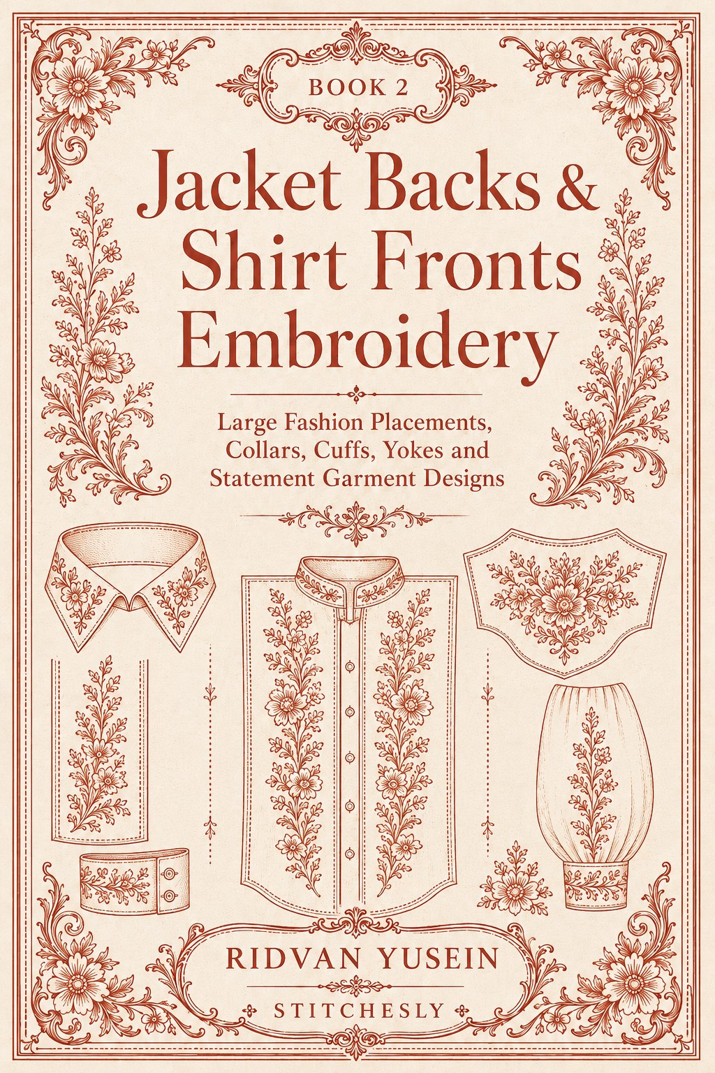 Digital PDF embroidery design bundle cover preview for Garment & Linen Placement Bundle 2, featuring curated embroidery patterns, motif library references and textile design… - preview 9