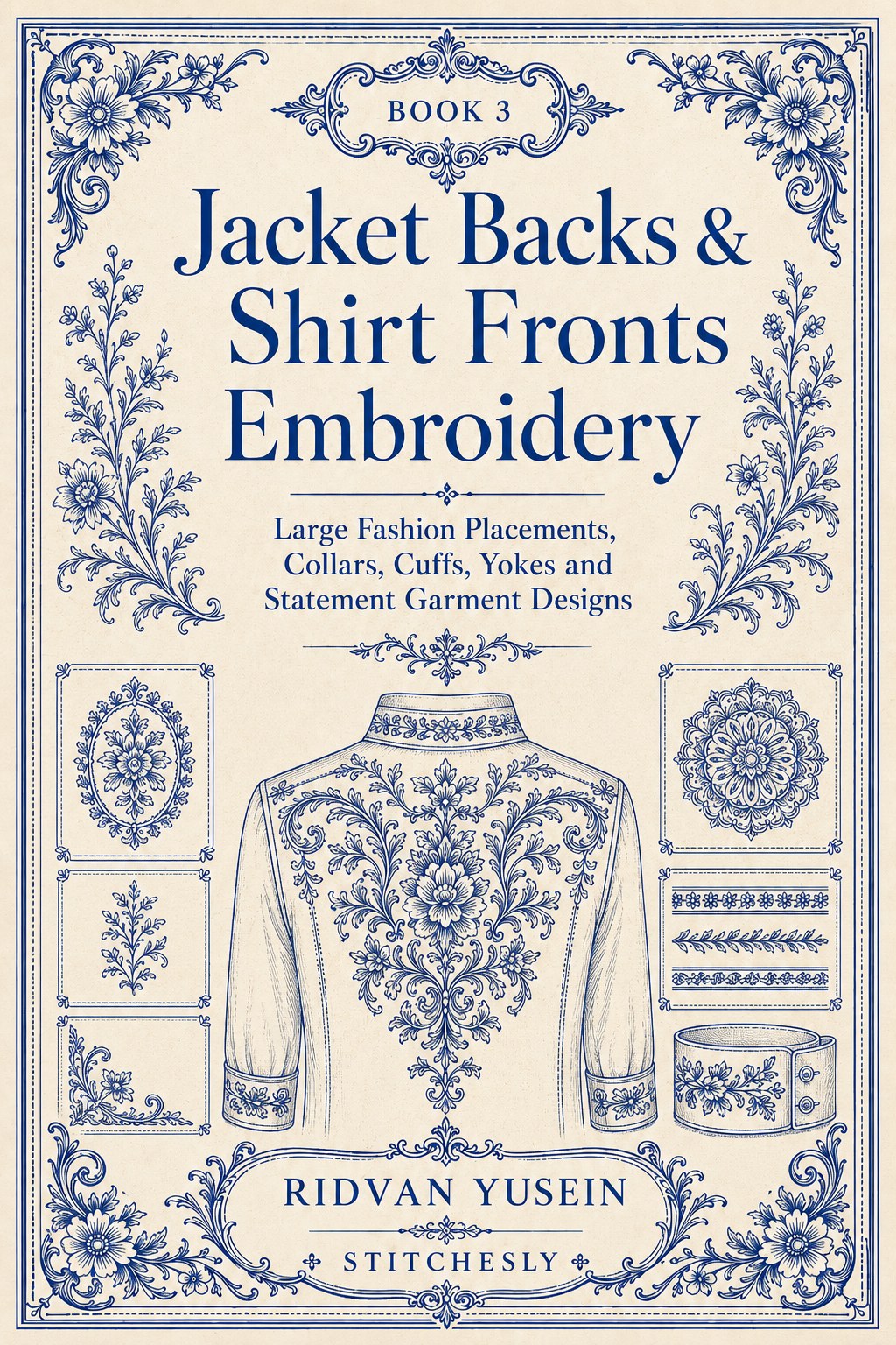 Digital PDF embroidery design bundle cover preview for Garment & Linen Placement Bundle 3, featuring curated embroidery patterns, motif library references and textile design… - preview 9