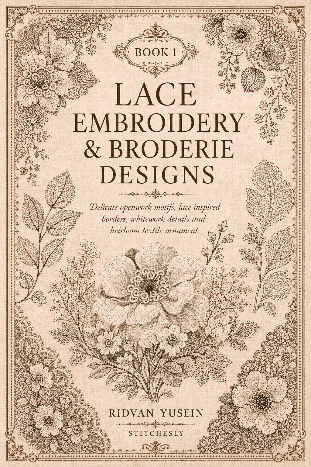 Digital PDF embroidery design bundle cover preview for Lace, Whitework & Delicate Detail Bundle 1, featuring curated embroidery patterns, motif library references and textile… - preview 8
