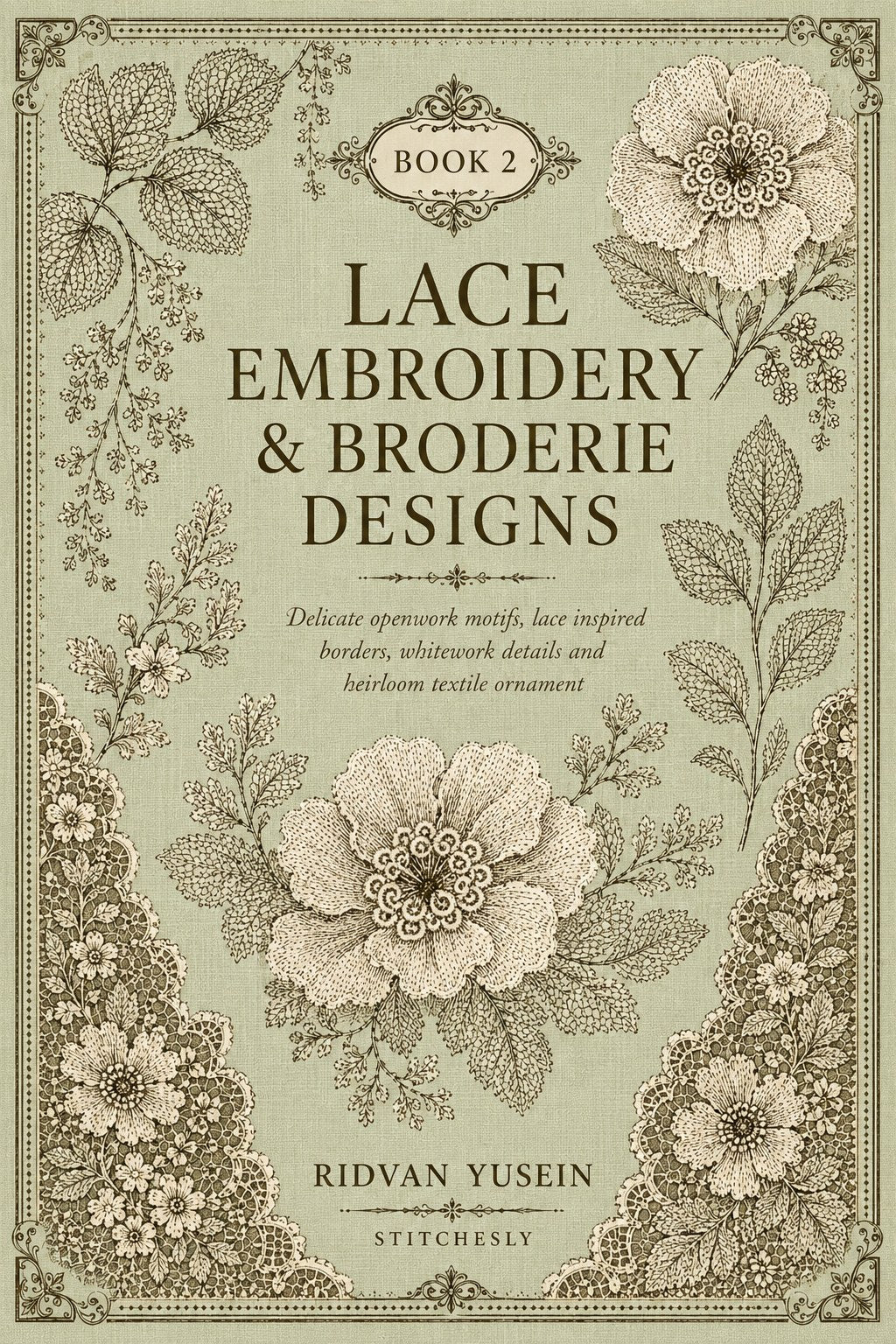 Digital PDF embroidery design bundle cover preview for Lace, Whitework & Delicate Detail Bundle 2, featuring curated embroidery patterns, motif library references and textile… - preview 8