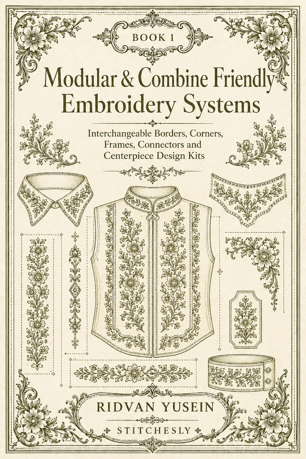 Digital PDF embroidery design bundle cover preview for Home Decor, Scale & Modular Systems Bundle 1, featuring curated embroidery patterns, motif library references and textile… - preview 9