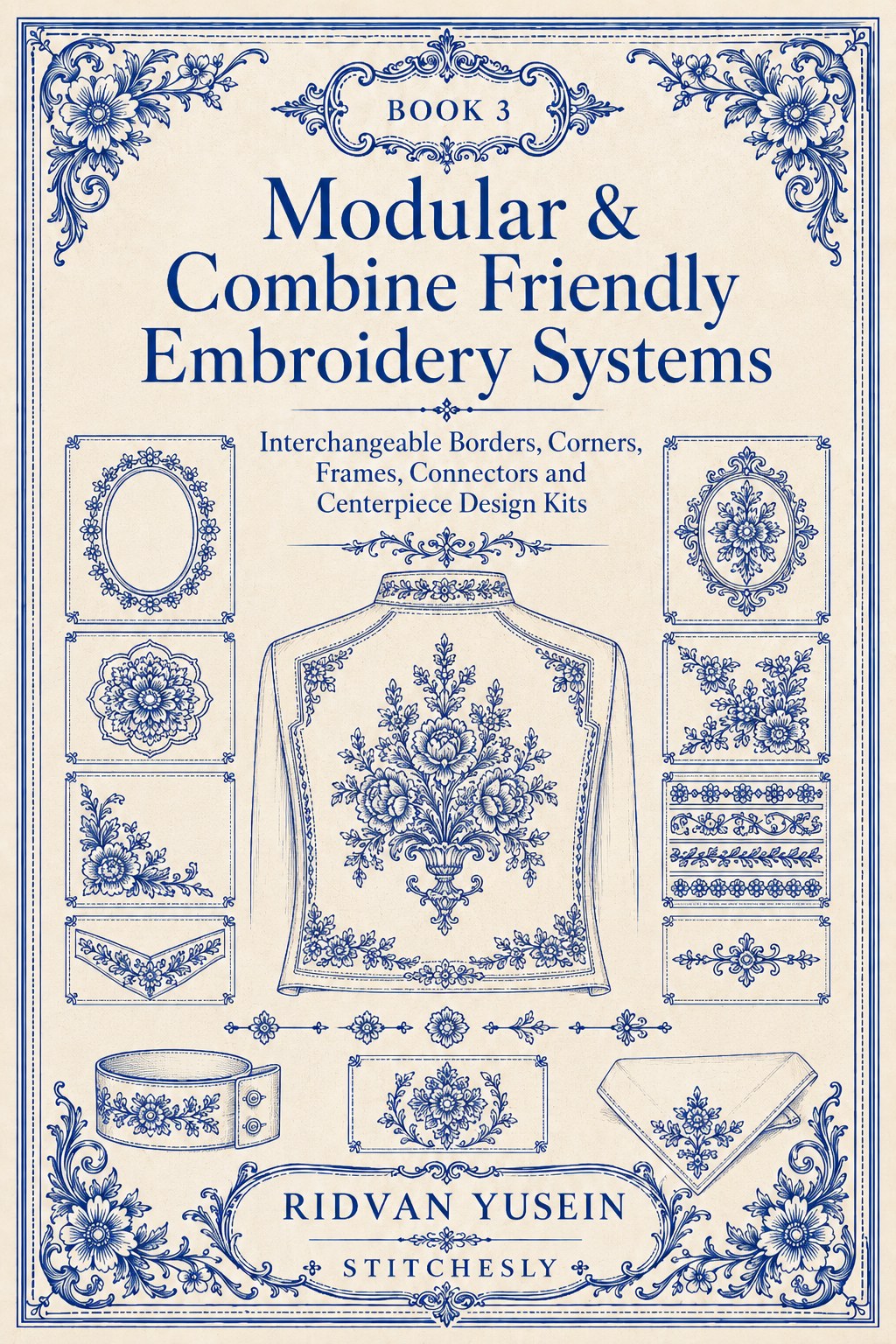 Digital PDF embroidery design bundle cover preview for Home Decor, Scale & Modular Systems Bundle 3, featuring curated embroidery patterns, motif library references and textile… - preview 9