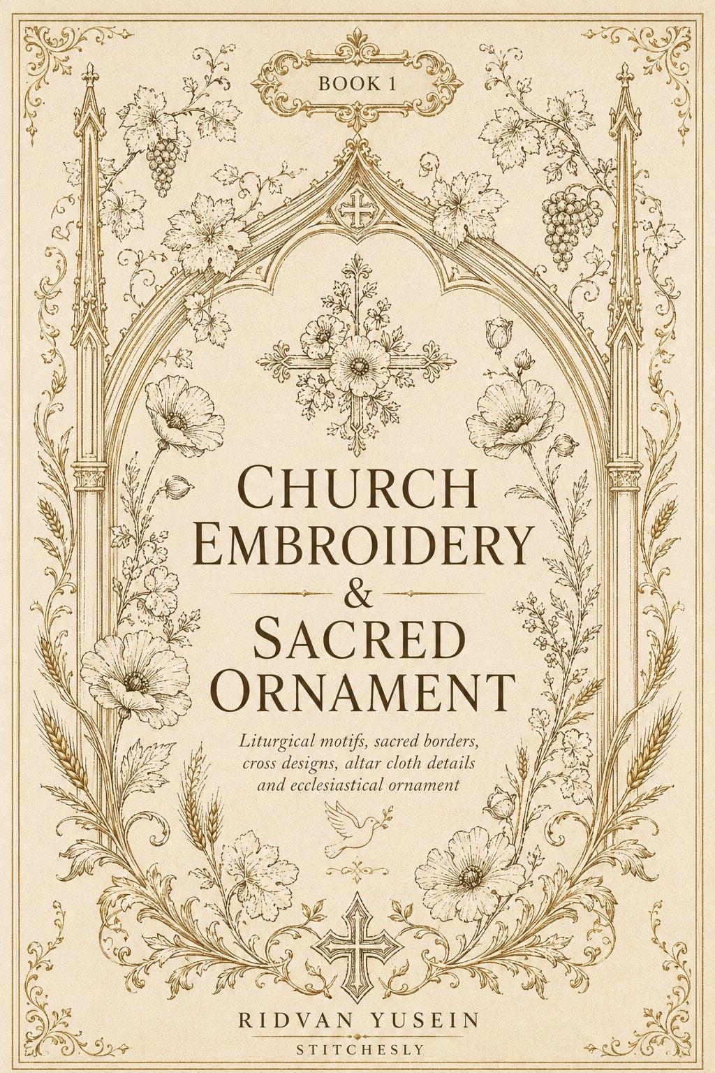 Digital PDF embroidery design bundle cover preview for Sacred, Renaissance & Eastern Ornament Bundle 1, featuring curated embroidery patterns, motif library references and… - preview 8
