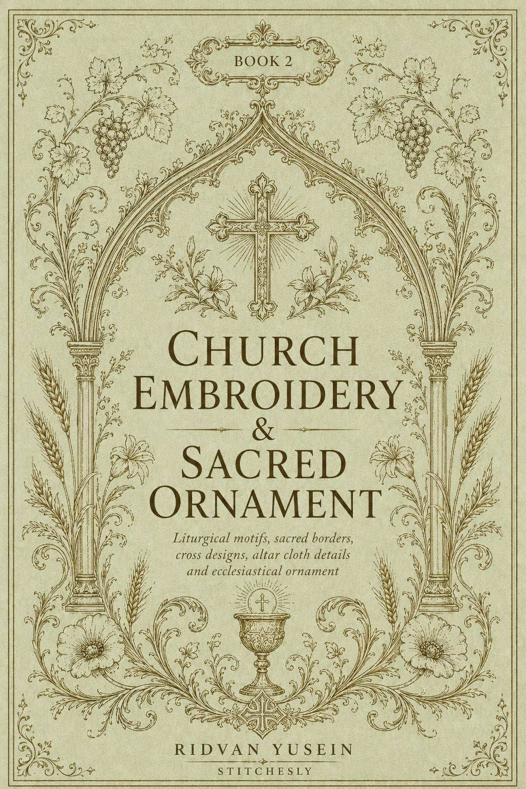 Digital PDF embroidery design bundle cover preview for Sacred, Renaissance & Eastern Ornament Bundle 2, featuring curated embroidery patterns, motif library references and… - preview 8