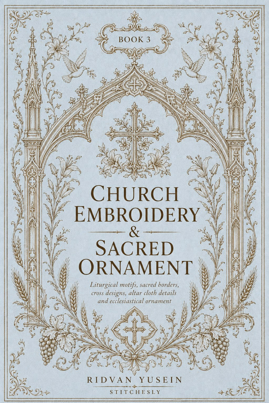 Digital PDF embroidery design bundle cover preview for Sacred, Renaissance & Eastern Ornament Bundle 3, featuring curated embroidery patterns, motif library references and… - preview 8