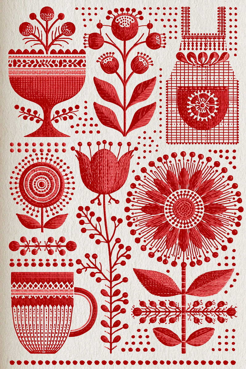 Scandinavian Folk Embroidery Book 45 Product Book 1 digital PDF embroidery design book - product image 20