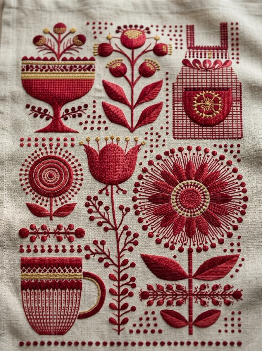 Scandinavian Folk Embroidery Book 45 Product Book 1 digital PDF embroidery design book - product image 21