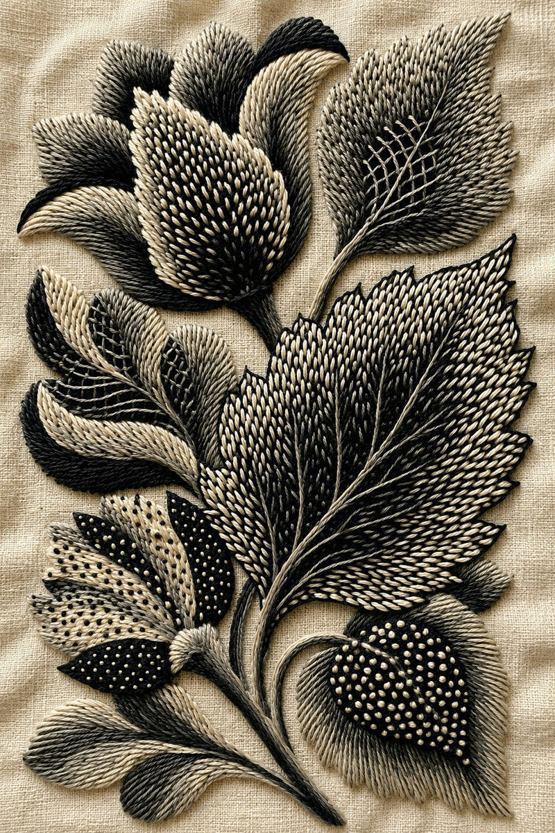 Crewel Stitch Texture Sampler from Jacobean & Crewel Embroidery Book 2, a digital embroidery design reference for machine embroidery designs, embroidery patterns and embroidery design reference.