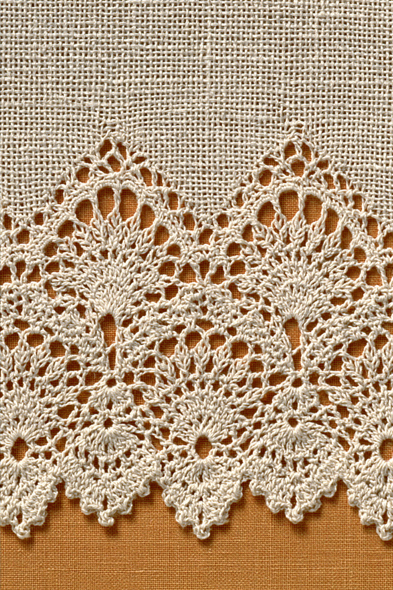 Crochet Bread Basket Liner Edge from Crochet Lace Borders & Edgings Book 3, a digital embroidery design reference for machine embroidery designs, embroidery patterns and border and edge embroidery.